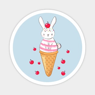 Bunny Ice Cream Magnet